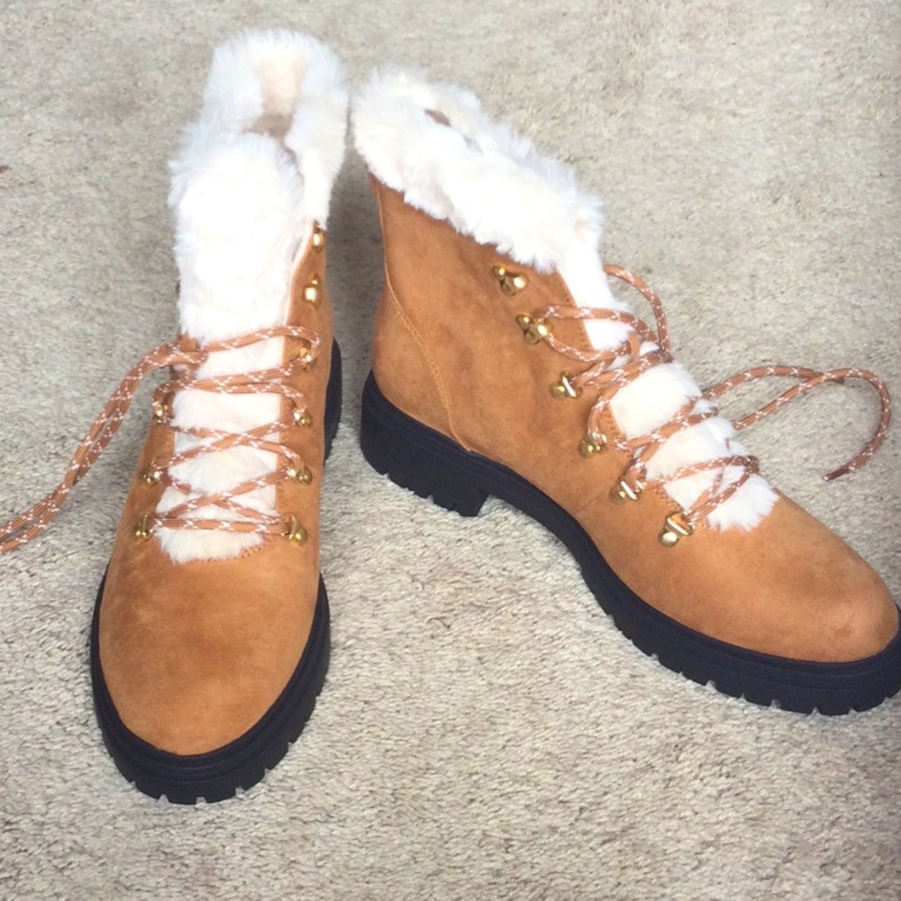 J.Crew Faux Fur Hiking Boots